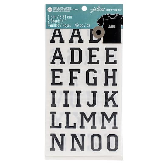 Jolee’s Boutique® 1.5" Black Iron-On Letters